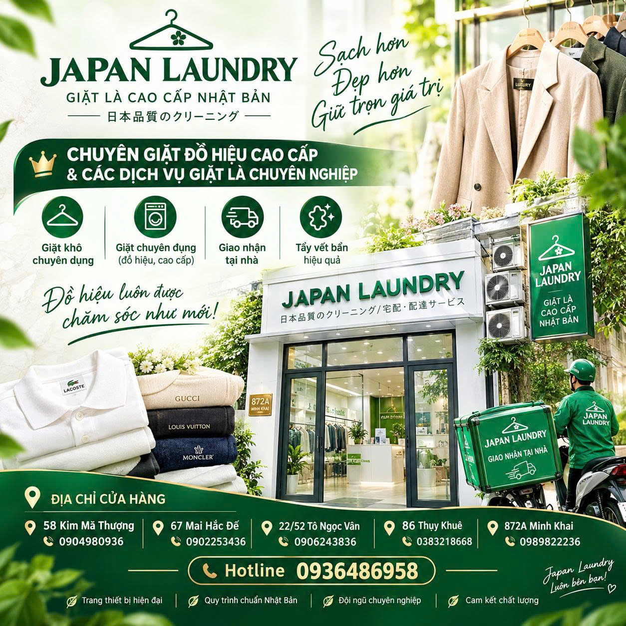 JAPAN LAUNDRY – CHĂM SÓC ĐẲNG CẤP CHO NHỮNG MÓN ĐỒ XỨNG ĐÁNG ĐƯỢC TRÂN TRỌNG